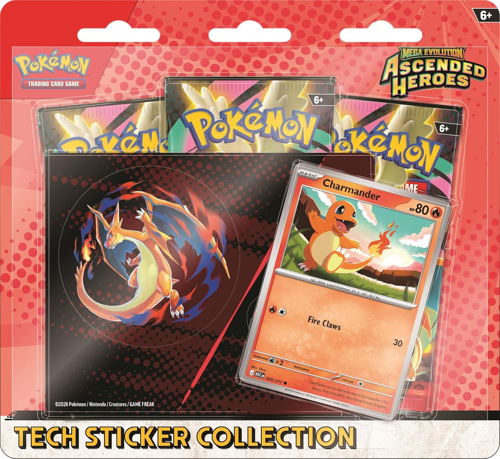 Pokémon TCG: Mega Evolution - Ascended Heroes Tech Sticker Collection (Charmander) Inglés