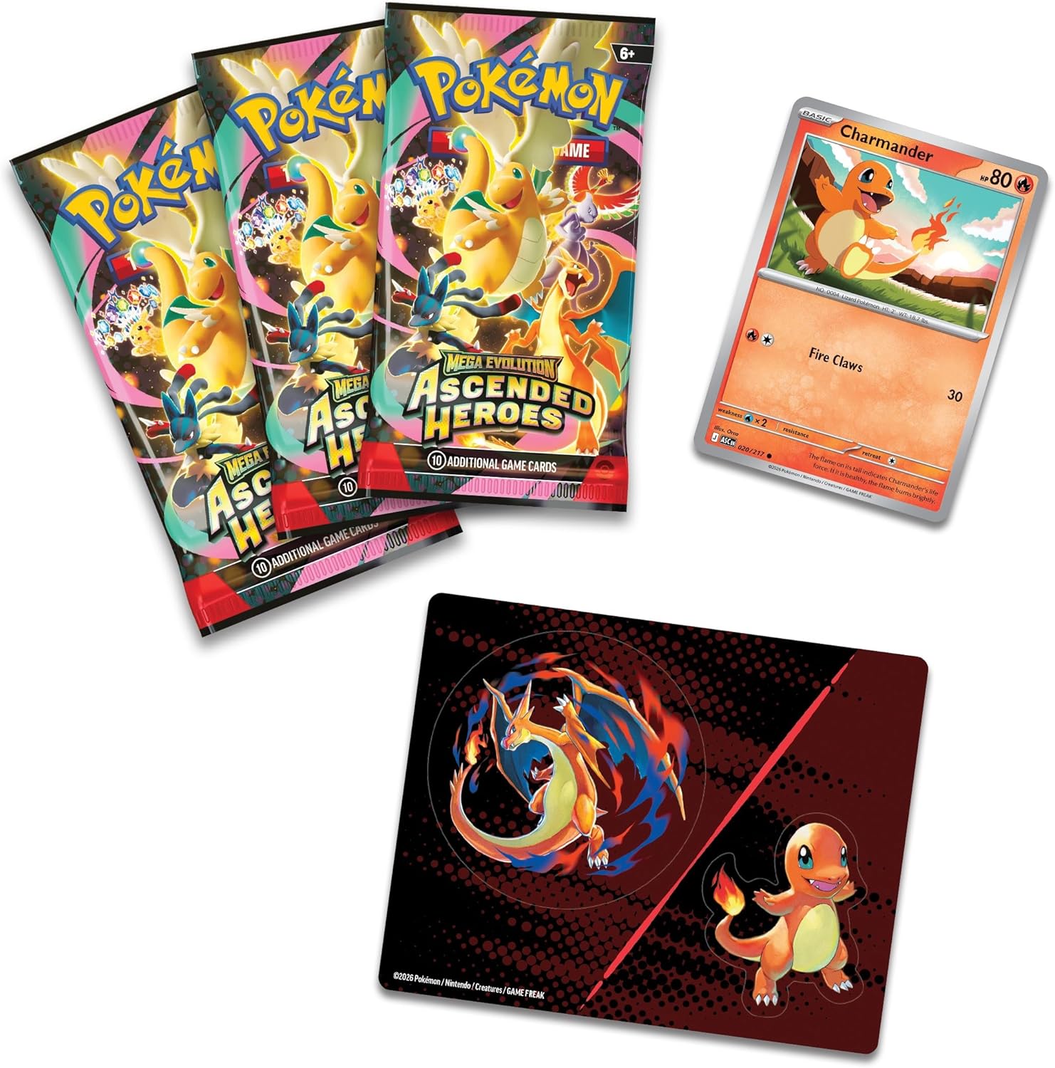 Pokémon TCG: Mega Evolution - Ascended Heroes Tech Sticker Collection (Charmander) Español