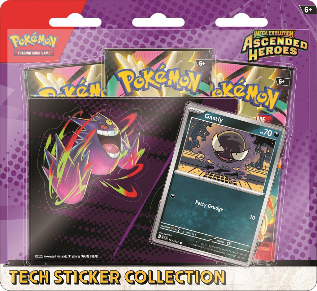 Pokémon TCG: Mega Evolution - Ascended Heroes Tech Sticker Collection (Gastly) Inglés