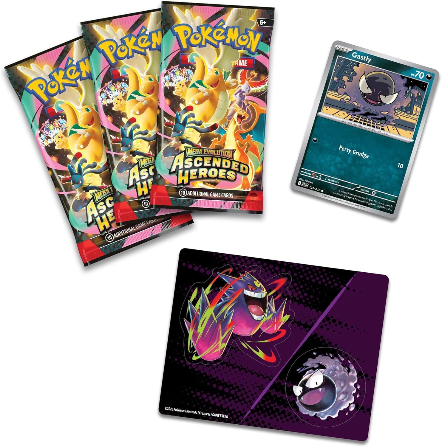 Pokémon TCG: Mega Evolution - Ascended Heroes Tech Sticker Collection (Gastly) Español