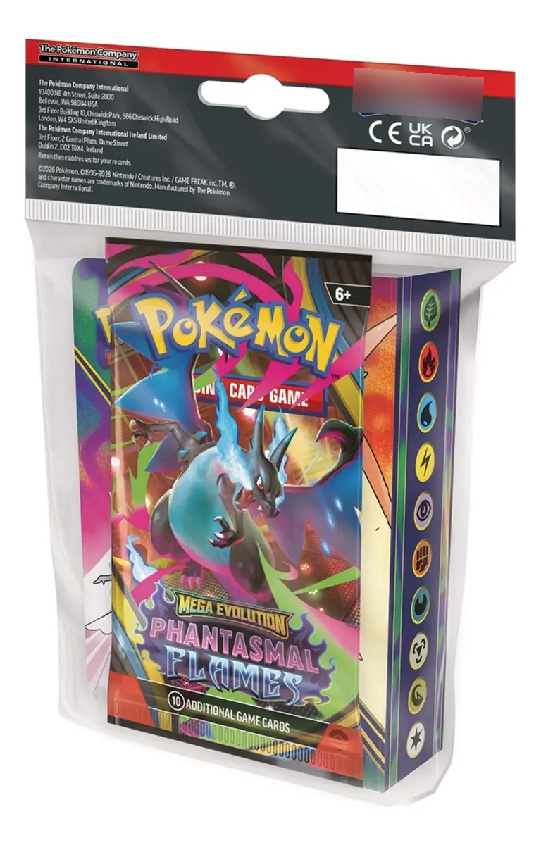Pokémon TCG - Mini portafolio (carpeta) + Sobre Phantasmal Flames 2026 Inglés
