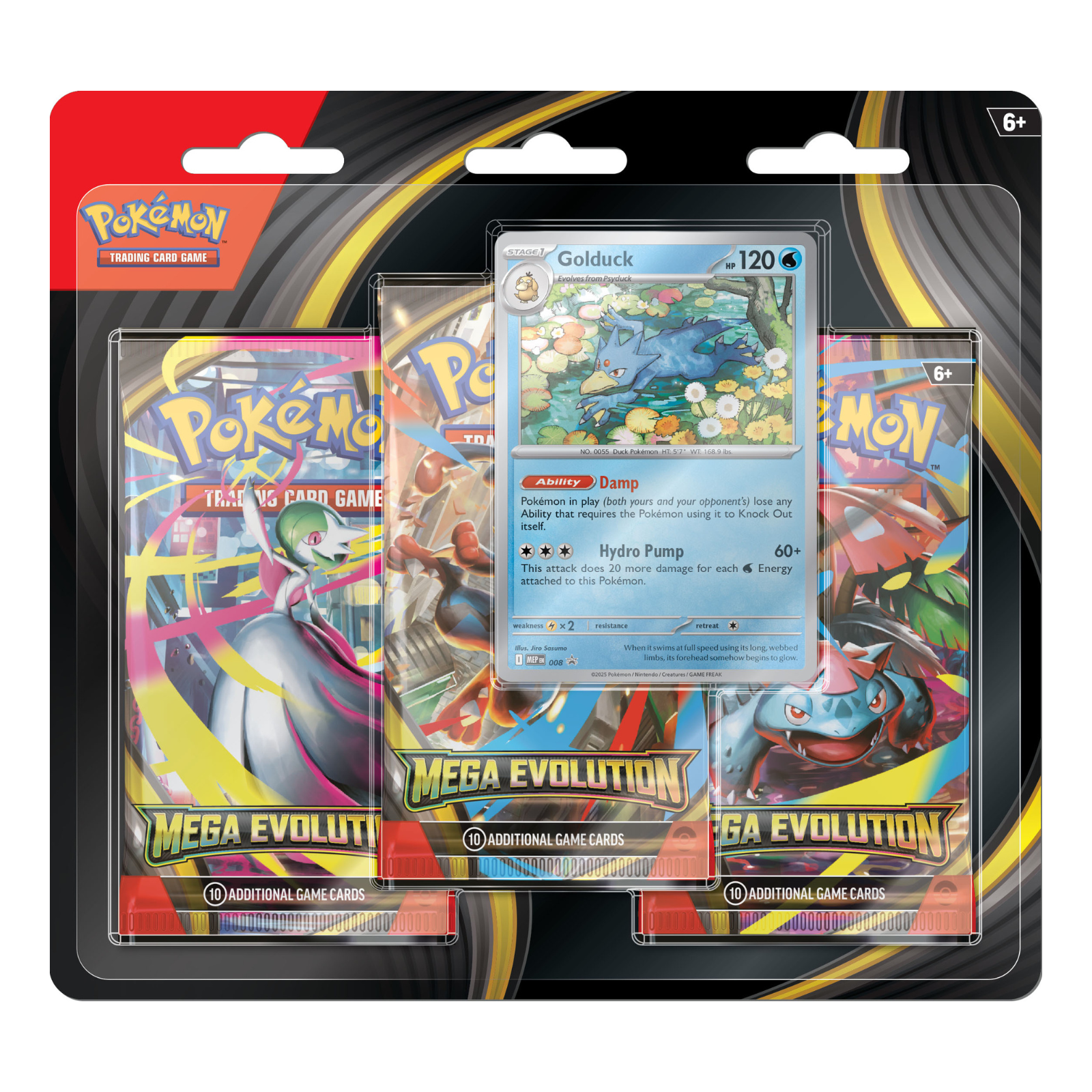 Mega Evolution (Base Set) - 3 Pack Blister - Español (Golduck)