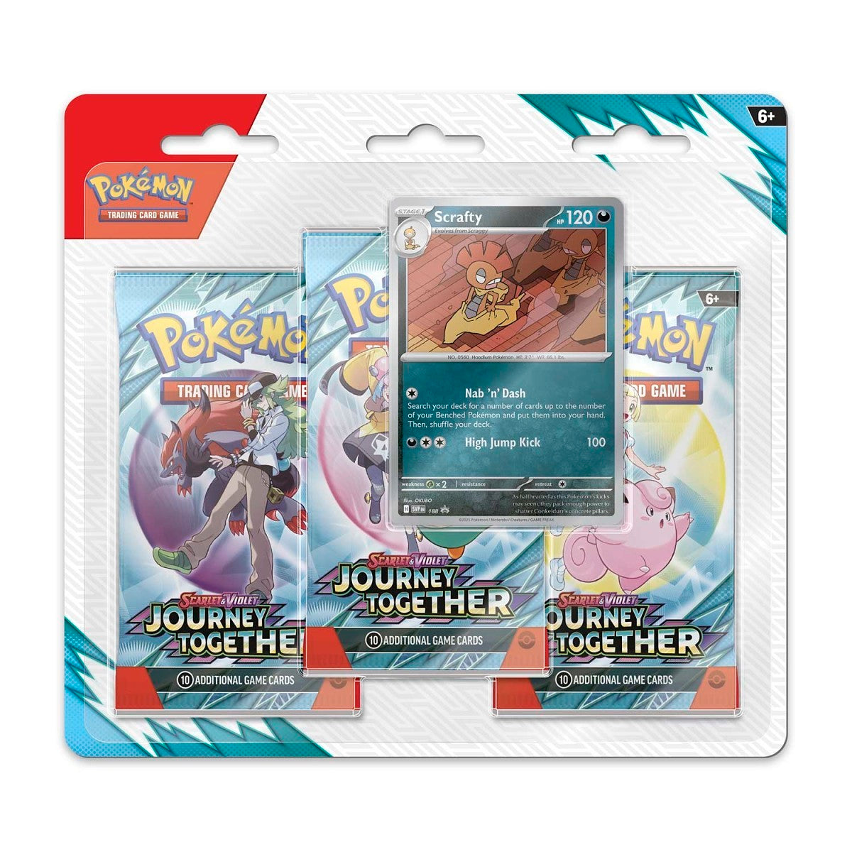 Scarlet & Violet: Journey Together - Pack de 3 Sobres - Inglés (Scrafty)