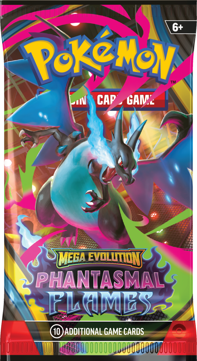 Pokémon TCG - Mini portafolio (carpeta) + Sobre Phantasmal Flames 2026 Inglés
