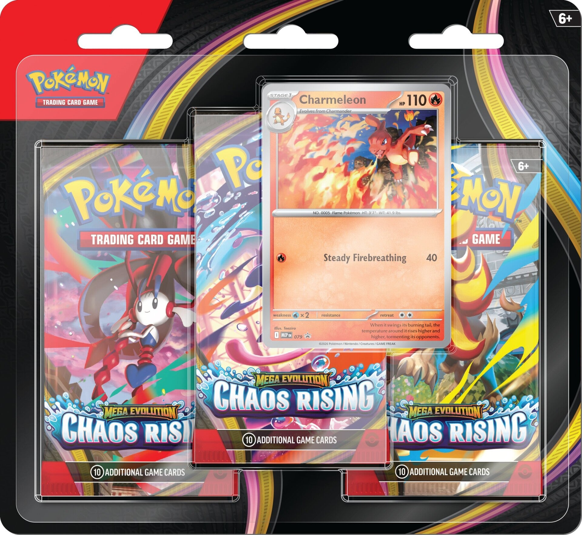 Pokemon TCG: Pack de 3 sobres + Carta Promocional (Blister) Chaos Rising