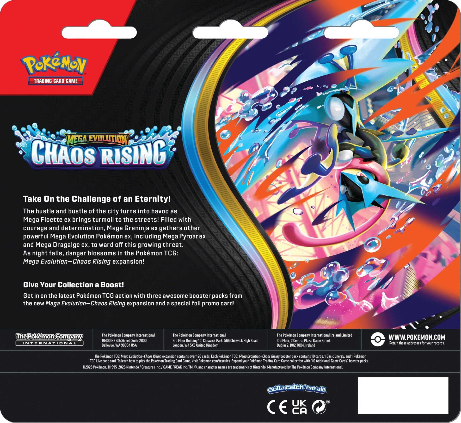 Pokemon TCG: Pack de 3 sobres + Carta Promocional (Blister) Chaos Rising